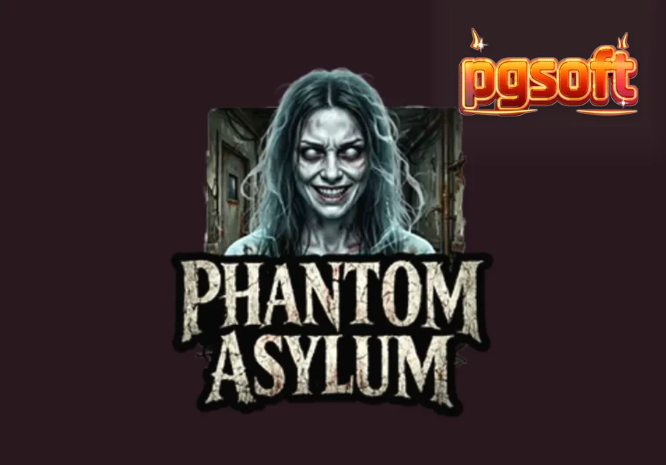 Tampilan visual slot Phantom Asylum dengan tema rumah sakit jiwa yang mencekam